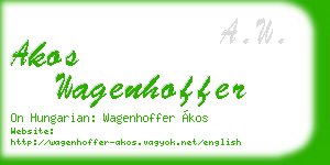akos wagenhoffer business card